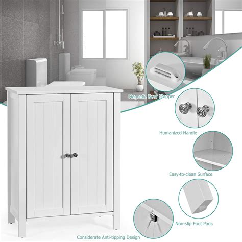 Tangkula 3 Tier Bathroom Floor Cabinet, Grey India | Ubuy