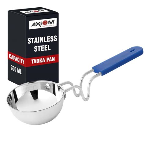 AXIOM TADKA PAN Stainless Steel Large with Soft Silicon Handle ...