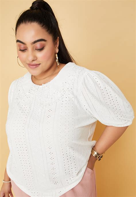 Buy Women Schiffli Top Online at just Rs. 899.0 - 1000013430971 | Max ...