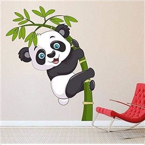 Wow Interiors PVC Panda Tree Kids Room Wall Sticker, Animal, Pack of 1 ...