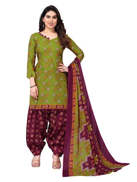 Buy SIRIL Women's Poly Cotton Printed A-Line Kurta Patiyala with ...