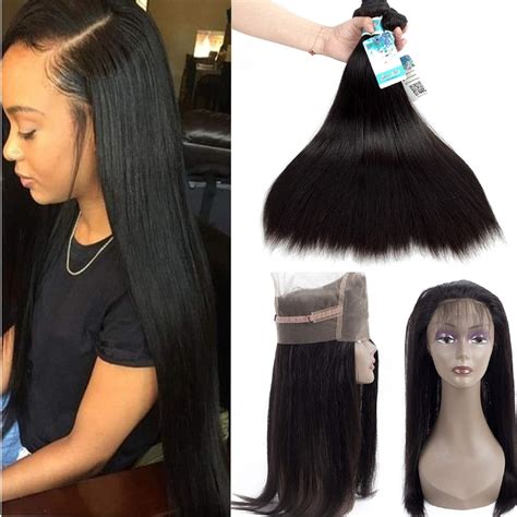 Sweeite Hair 360 Lace Frontal with Bundles 20 22 24 with 18 Peruvian ...