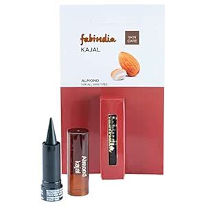 Buy Fabindia Almond Kajal - 1.2 gm | Natural Kajal - Black | Almond Oil ...
