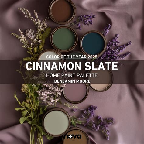 CINNAMON SLATE Color of the Year 2025 Benjamin Moore Home Color Palette ...