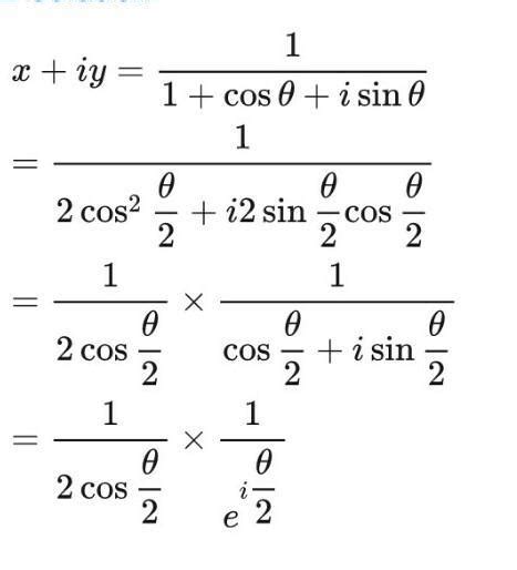 If x+iy = 1/1 +cos teta+ i sin teta prove that 4x²-1=0. - Brainly.in