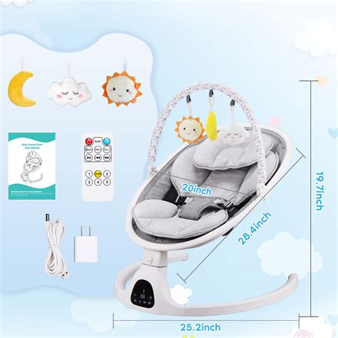Baby Swings for Infants, Bluetooth Baby Bouncer with Built-in Lullabies ...