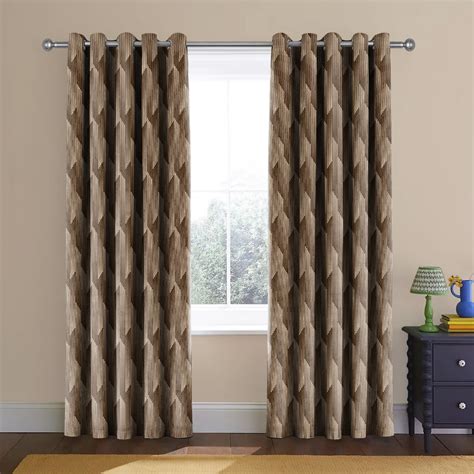 OSLO TEX COFFEE PRINTED BLACKOUT CURTAINS