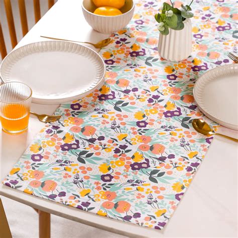 Viola Cotton Dining Table Linen Set Of 13 Online - Premium Table Mat ...