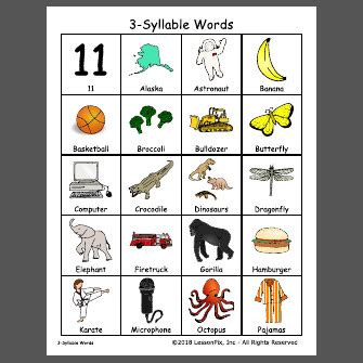 3-Syllable Words