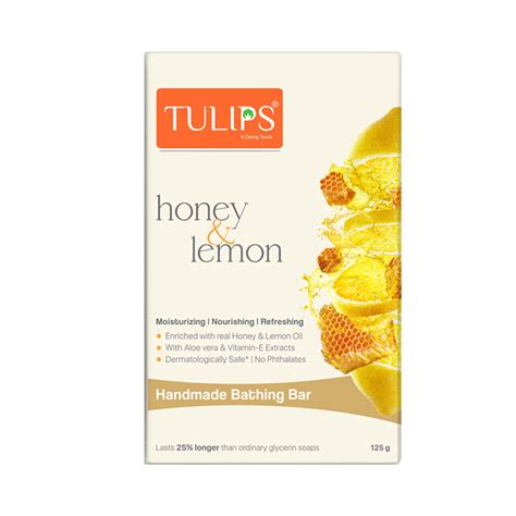 Handmade Bathing Bar – Lemon Honey (125g) – Tulips Hygiene
