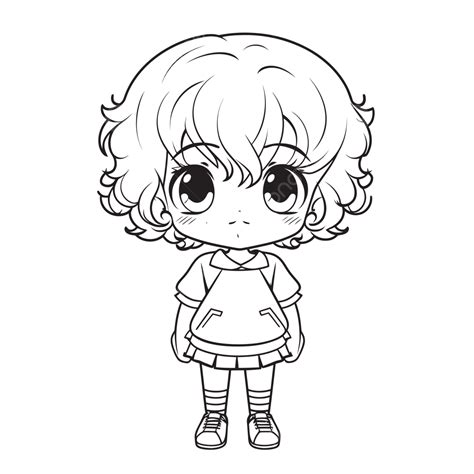 Cute Little Girl Coloring Page Outline Sketch Drawing Vector, Wing Drawing, Girl Drawing, Ring ...
