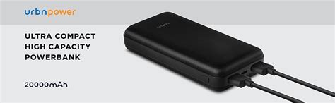 URBN 20000mAh Li-Polymer Ultra Compact Type-C Power Bank with 12W Fast ...