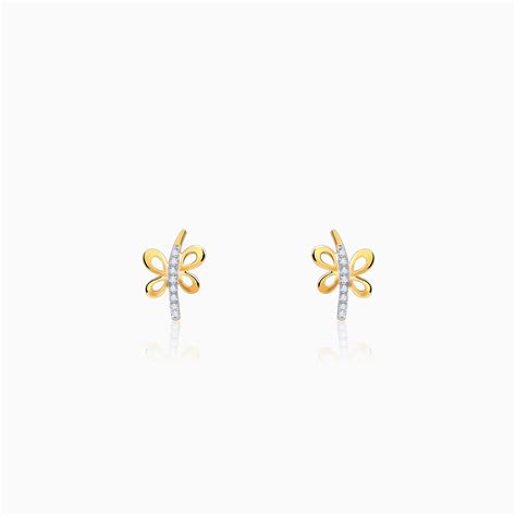 Get Gold Fides J-hoop Diamond Earrings online | GIVA Jewellery – Heer ...