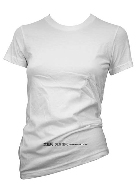 3套白色女士短袖衫(T恤)模板 - 爱图网设计图片素材下载