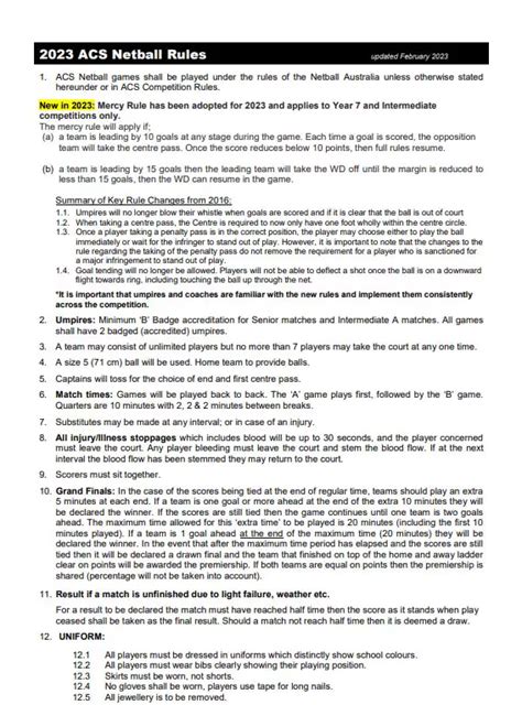 Image result for Netball Rules Overview