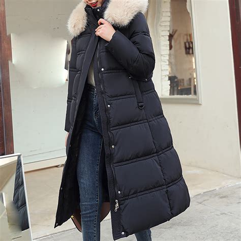 Brnmxoke Long Puffer Coat for Women,Women's Winter Over Knee Removable ...