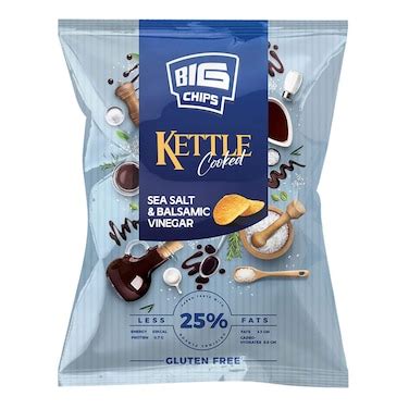 Buy Big Chips Salt & Vinegar Chips - 80 gram Online | Carrefour Egypt