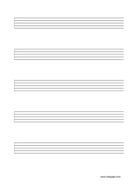 Printable Blank Music Staff Paper - Project Idvip.edu.pe