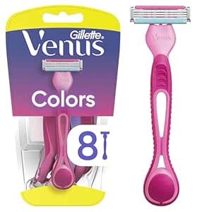 Gillette Venus Simply3 Disposable Razors for Women, 8 Count, Designed ...