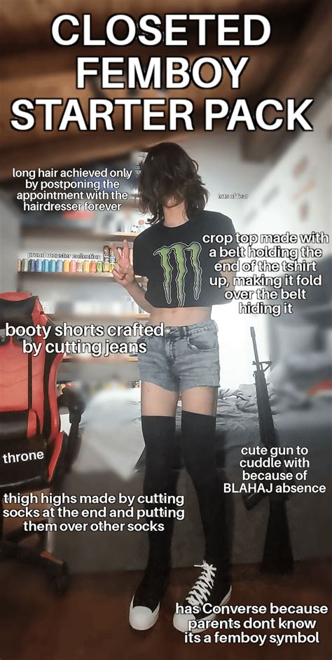 closeted femboy starter pack : r/femboymemes