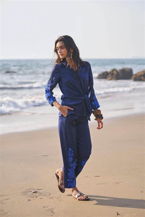 Dash and Dot - SIDE TIE EMBROIDERED CUFF SHIRT | Online Store – dash ...