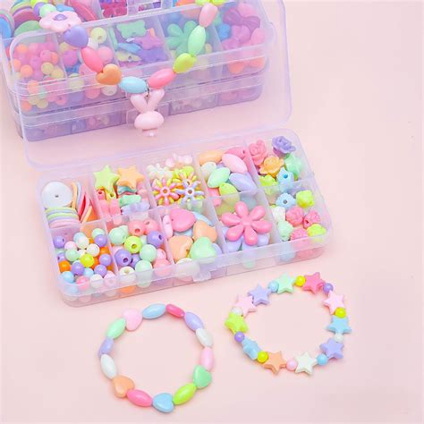 SYGA Beads for Kids Crafts Children's Jewelry Making Kit DIY Bracelets ...