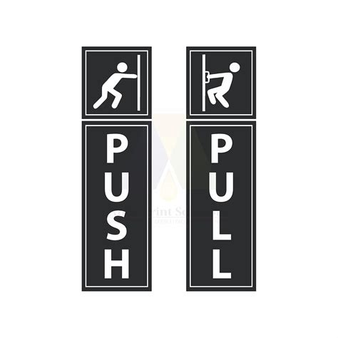 Anne Print Solutions® Push Pull Stickers for Glass Door Pack of 3 Push ...