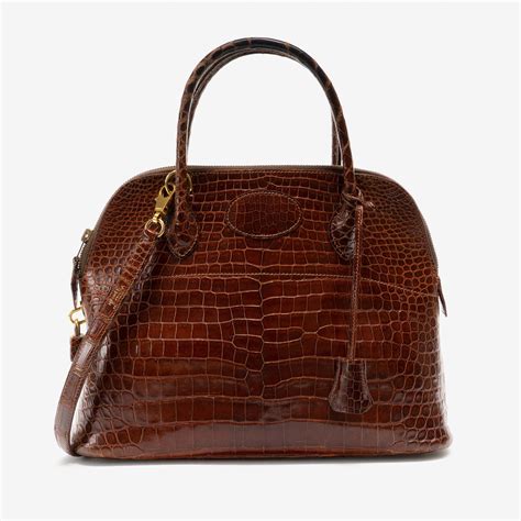 Hermès Bolide 31 Porosus Crocodile Brown | SACLÀB