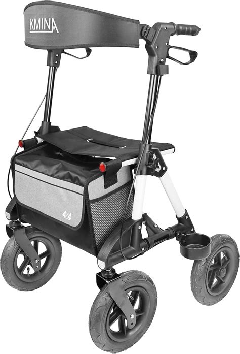 Amazon.com: KMINA PRO - All Terrain Walker for Seniors with Pneumatic Tires and Seat, All ...