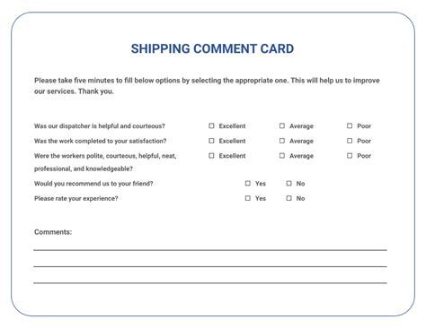 Image result for Editable Event Comment Card Template