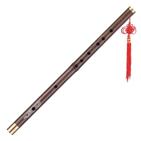 Festnight Professional Black Bamboo Dizi Flute Traditional Handmade ...