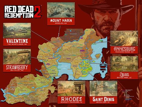 Image result for RDR2 Town Map