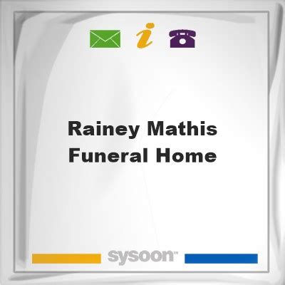 Rainey-Mathis Funeral Home, Directory 13592 - Sysoon
