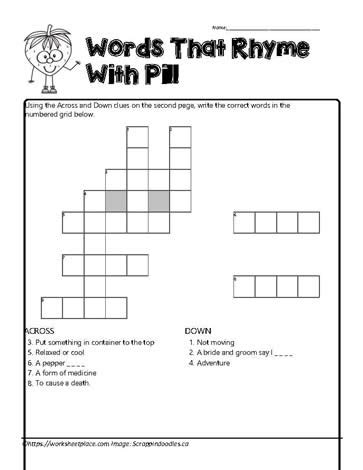 ill Crossword Worksheets