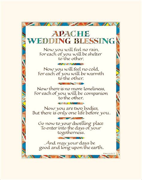 Apache Wedding Blessing, 11x14" Wedding Blessing Print, Wedding Gift ...