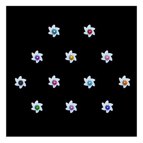 Comet Busters Cute White Baby Bindis Kids Face Decoration Stickers (6m