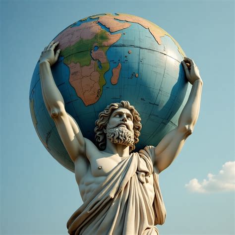 Atlas Holding Up the Earth Statue | Stable Diffusion Online