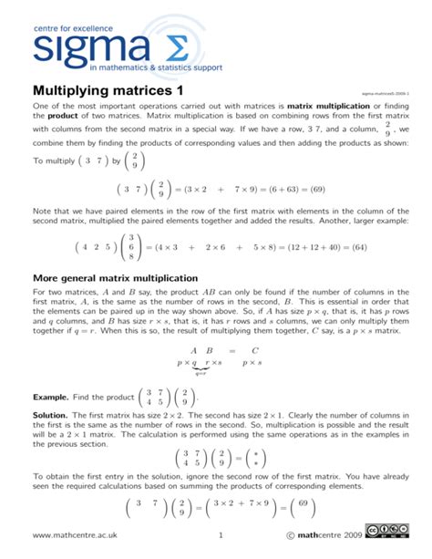 Image result for Multiplying Matrices