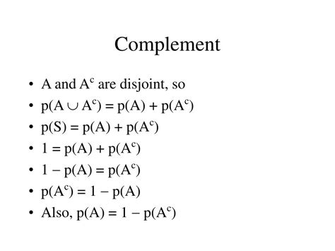 Image result for Complement Rule Probability