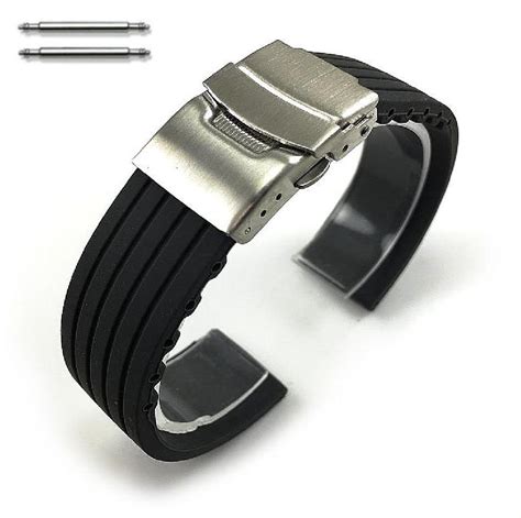 Pack of 2 Steel Bracelet & Silicone Replacement Watch Band Bulova ...