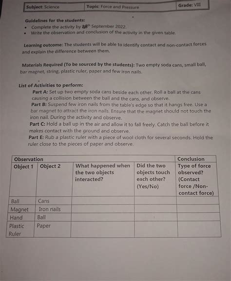 force and pressuregrade 8urgent!!! - Brainly.in