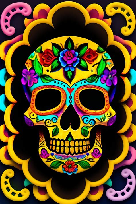 Day of the dead sugar skulls 2 by monika mira – Artofit
