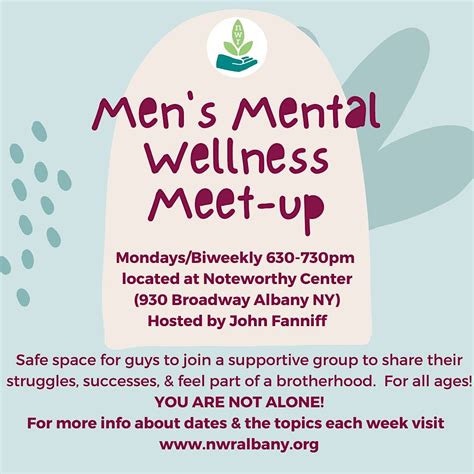 Mens Mental Wellness Meet-up, NWR Community Center, Albany, 27 November ...