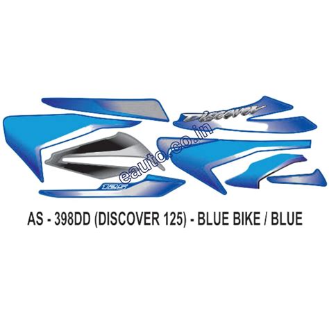 Graphics Sticker Set for Bajaj Discover 125 | Blue Vehicle | Blue Stic