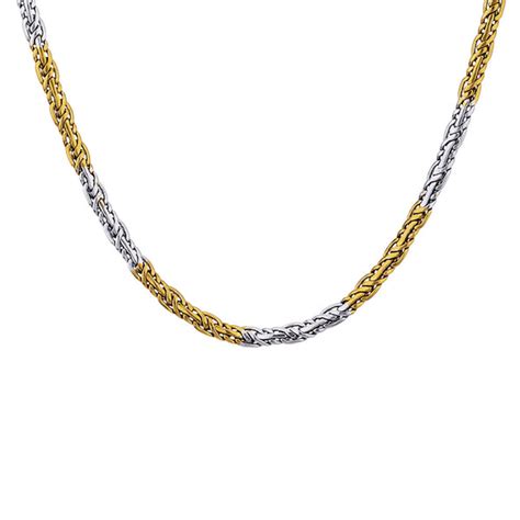 Royal Links Two Tone Plated Snake Chain – VOYLLA
