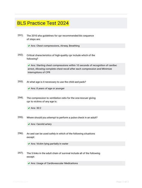 BLS Practice Questions 的图像结果