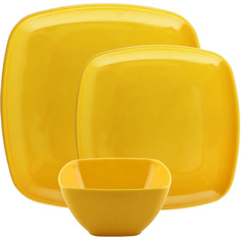 Yellow Square Dinnerware Sets at Maggie Marler blog