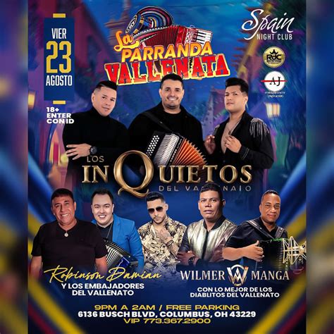 La Parranda Vallenata con Los Inquietos Del Vallenato, Robinson Damian ...