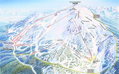 Mammoth Mountain Trail map - Freeride