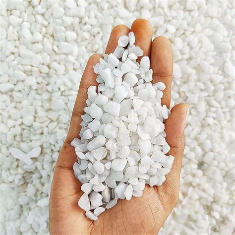 BKD- Decorative Natural White Marble Gravel Chips 1 Kg Used for Home ...